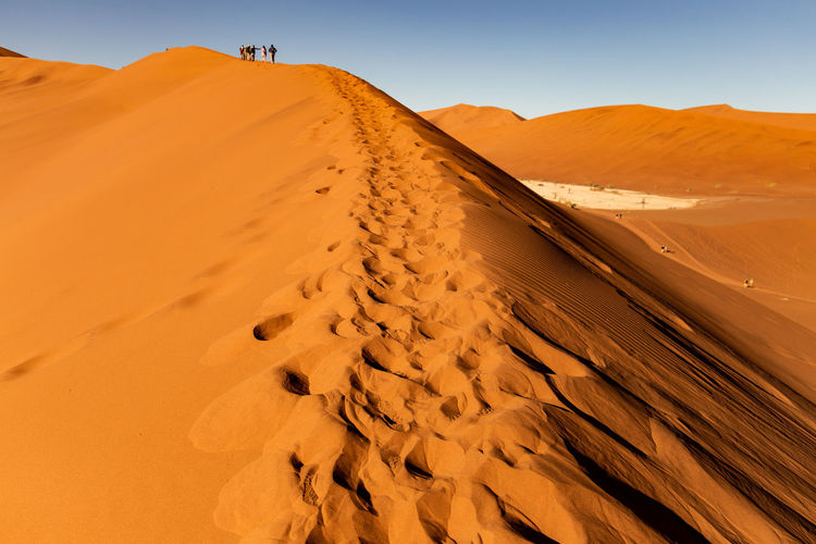 Footprints in desert