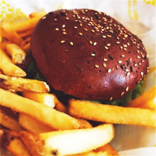 Close-up of burger