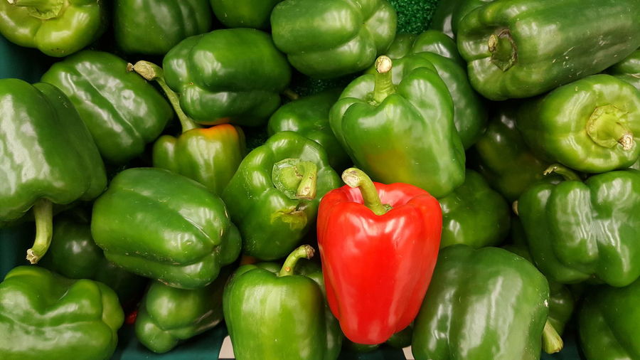 Full frame shot of bell peppers