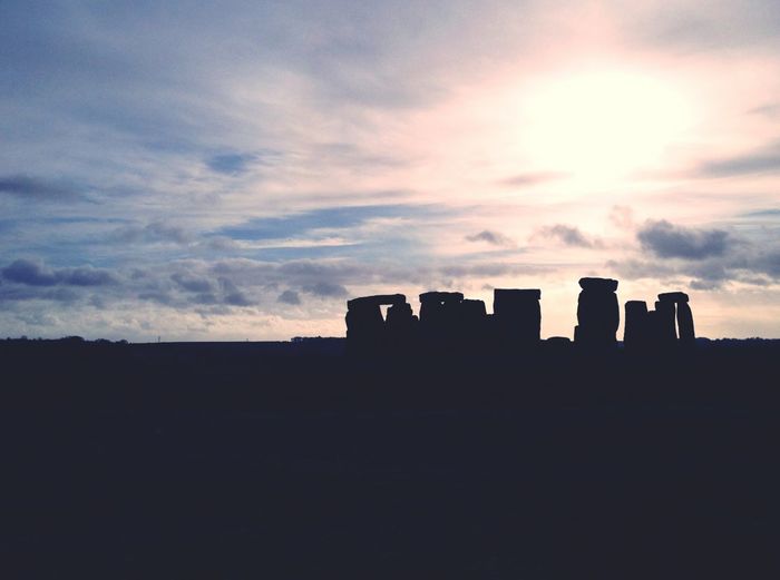 Silhouette of stonehenge