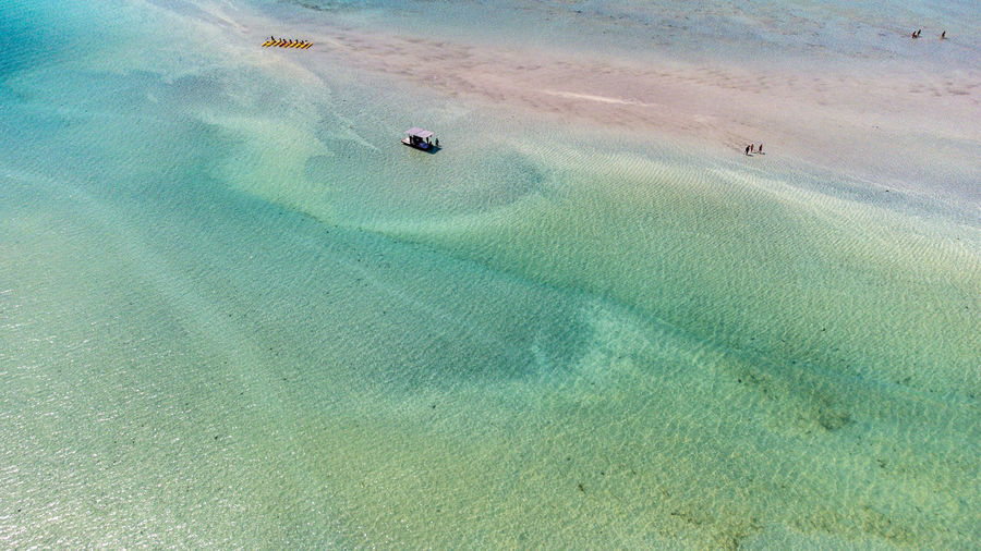 High angle view of sea maragogi