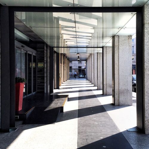 Empty corridor of building