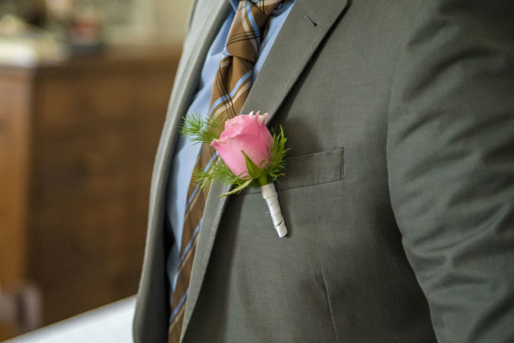 Close-up of person holding pink rose