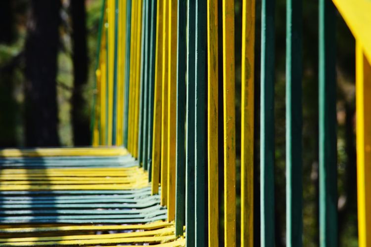 Close up of multi colored bars