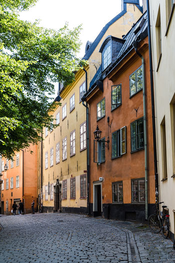 Street amidst buildings in gamla stan, stockholm