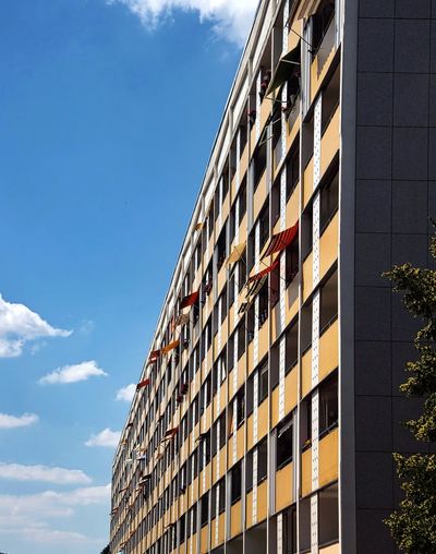 Low angle view of building against sky