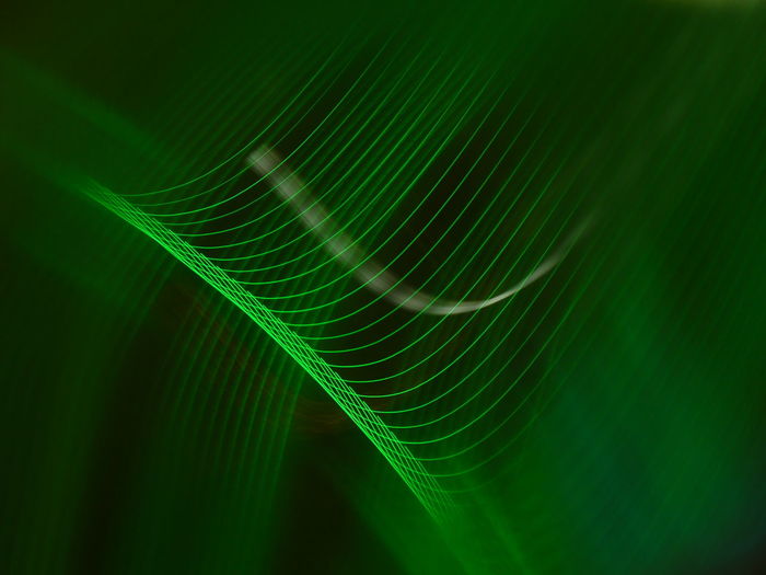 Close-up of green light pattern