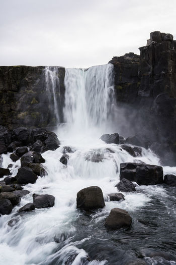 Öxarárfoss waterfall in thingvellir national park