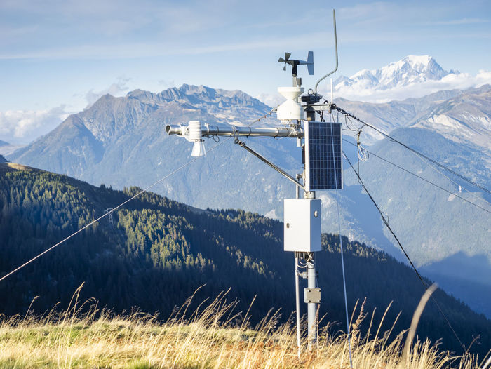 France, auvergne-rhone-alpes, environmental measuring station in vanoise national park