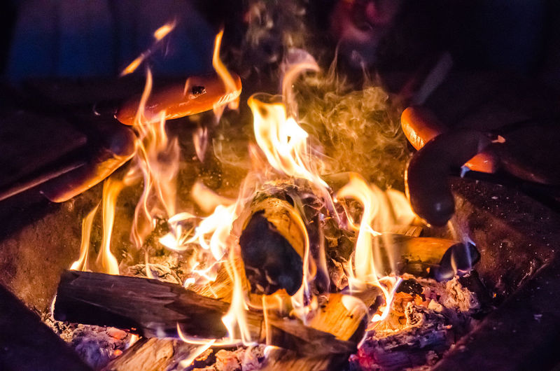 Close-up of bonfire