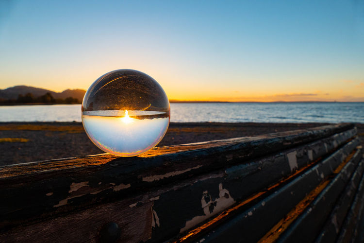 Outdoor at the lake of constance with the lensball