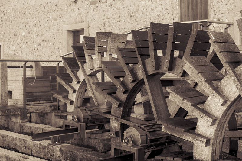Close-up of wheels
