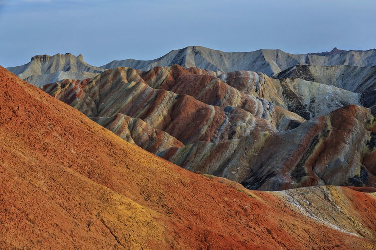 Sandstone and siltstone landforms of zhangye danxia-red cloud nnal.geological park. 0904