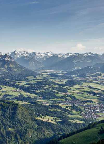 Scenic view of mountains against sky - bavaria alps
