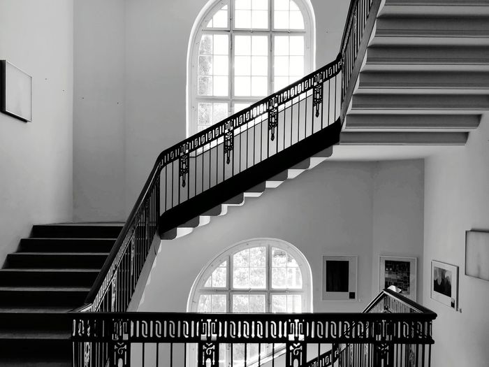 View of spiral staircase in building