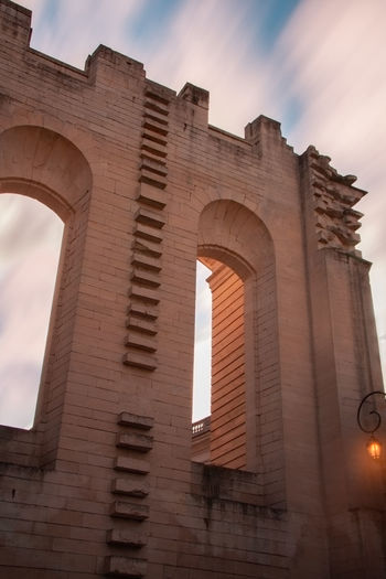 Low angle view of historical building against sky