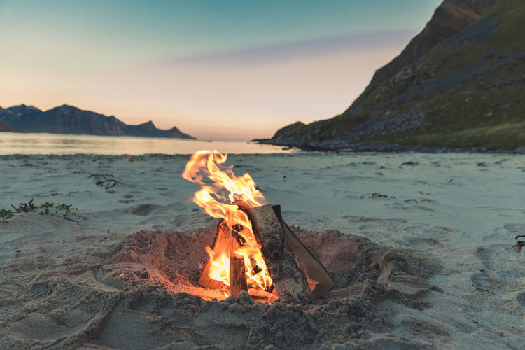 Bonfire at beach