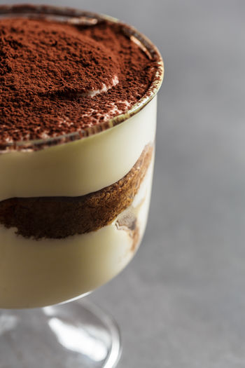 Close-up of dessert in cup