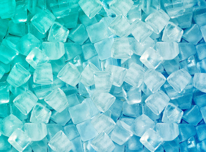 Full frame shot of ice cubes