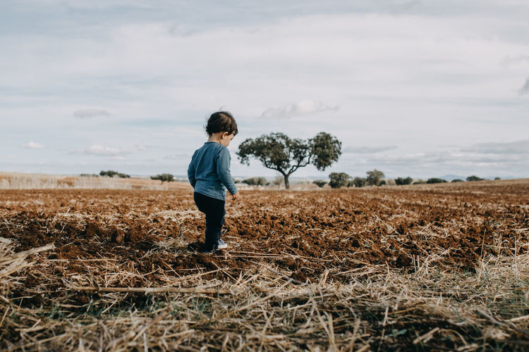 Child playing outdoors