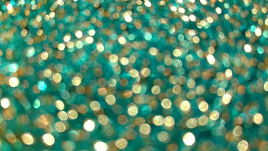 Defocused image of illuminated light bulb