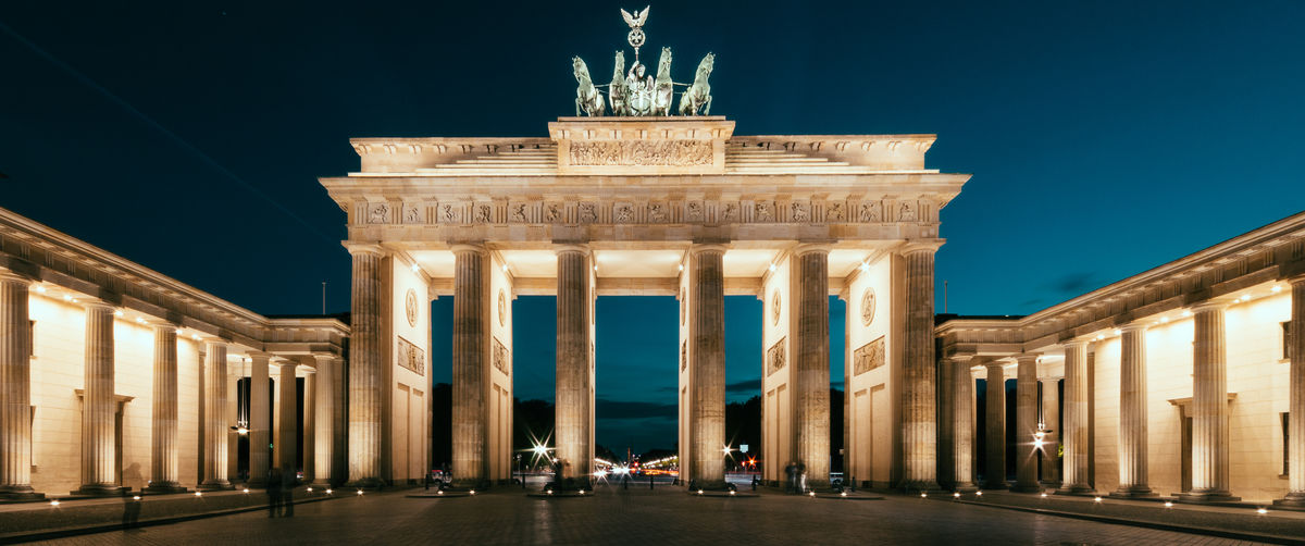 Brandenburg gate at night