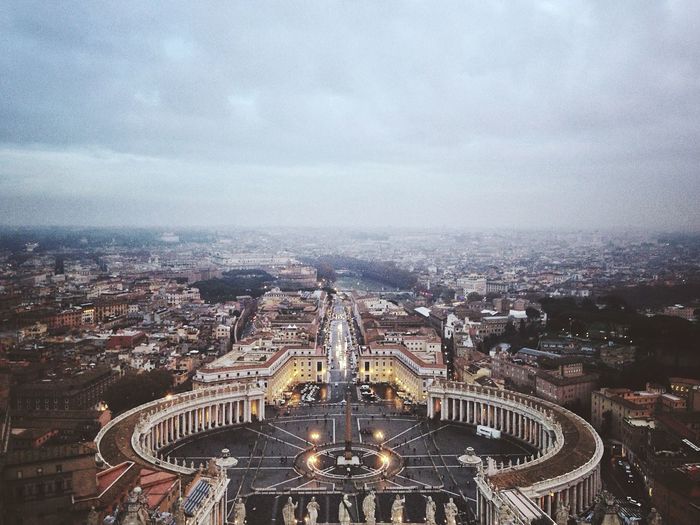 High angle view of st peters square