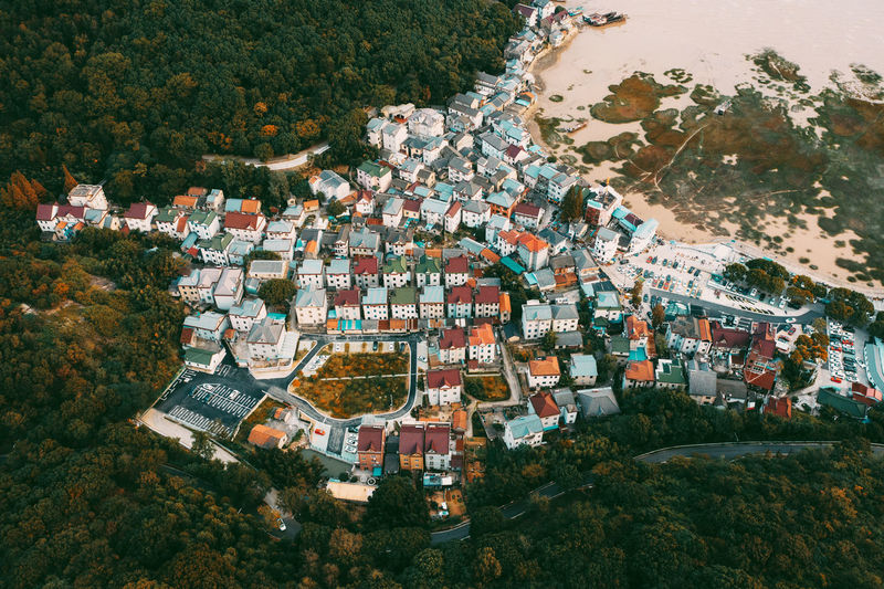 Aerial view of townscape