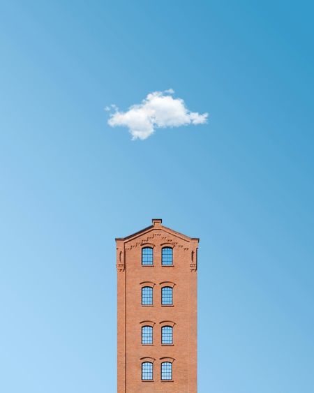 Low angle view of building against sky