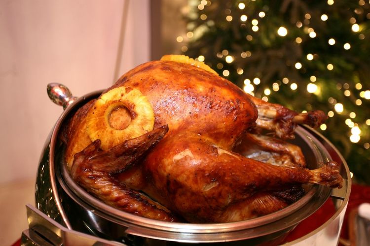 Close-up of roasted turkey