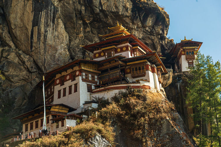 Tigers nest monastery or paro taktsang near paro, bhutan