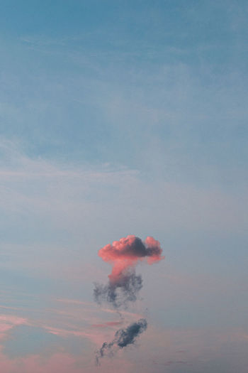 Low angle view of pink cloud against sky