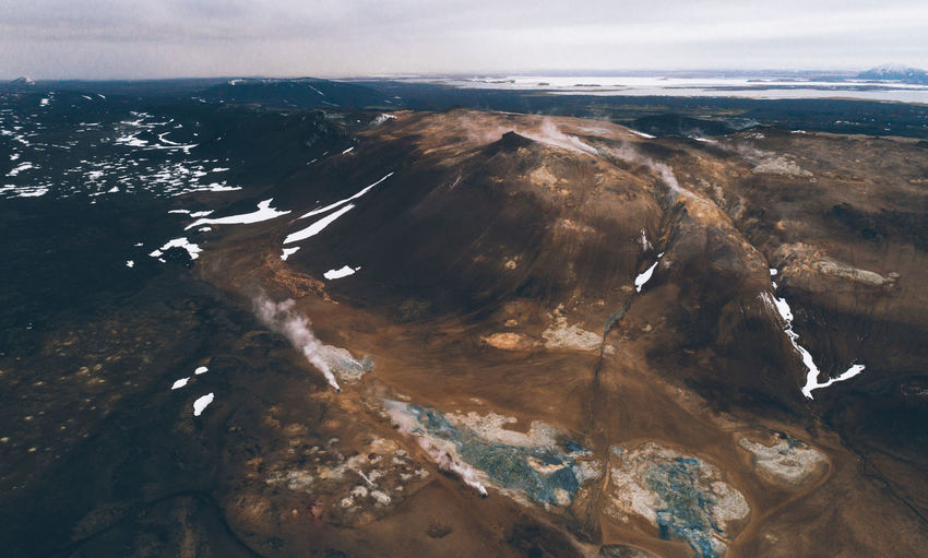Aerial view of landscape against sky