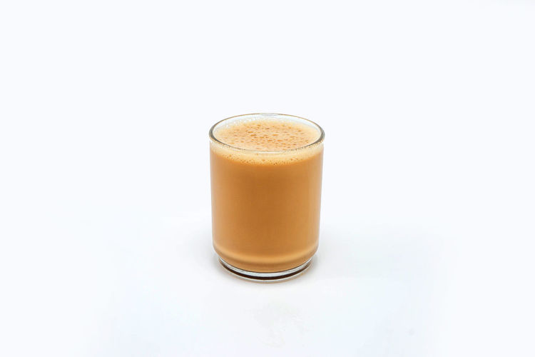 Close-up of coffee against white background
