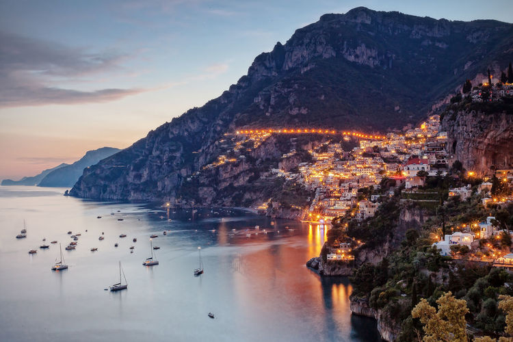Scenic view of seashore during sunset