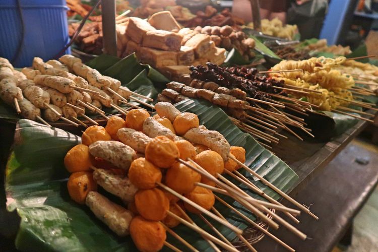 Close-up of food for sale at market stall