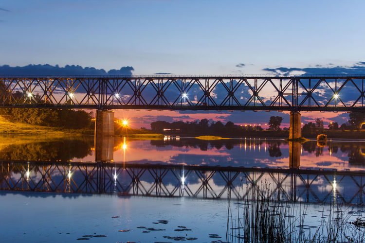 Bridge over river against sky