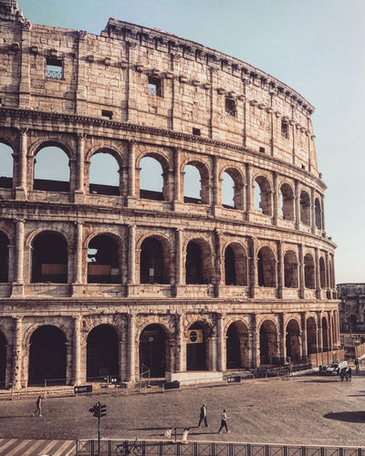 View of historical building against sky colosseum 