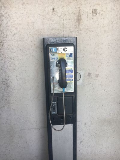 Pay phone on wall