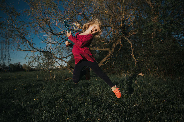 Full length of boy running