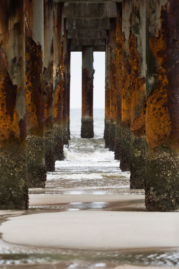 Low angle view of pier