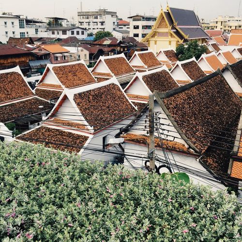 High angle view of townscape
