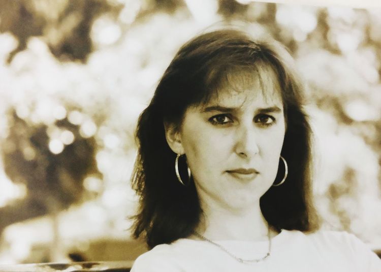 Close-up portrait of young woman