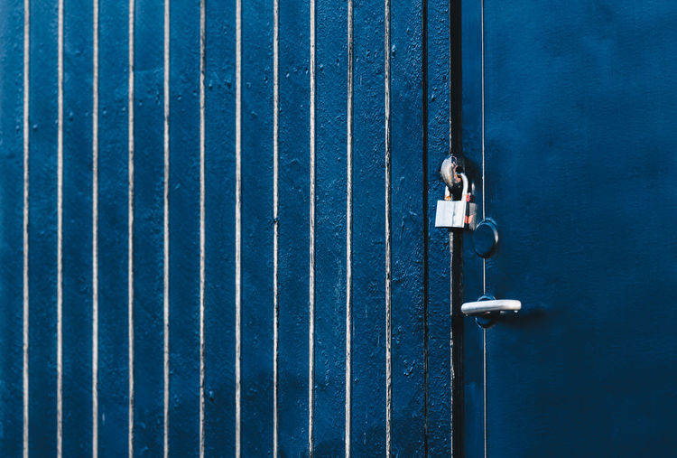 Locked house door