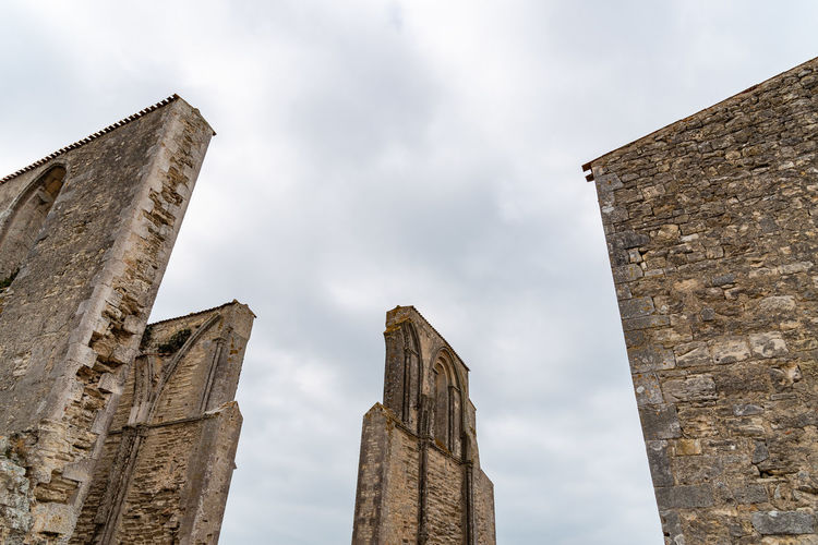 The ruin of the abbey des chateliers on the island of re , ile de re, france.