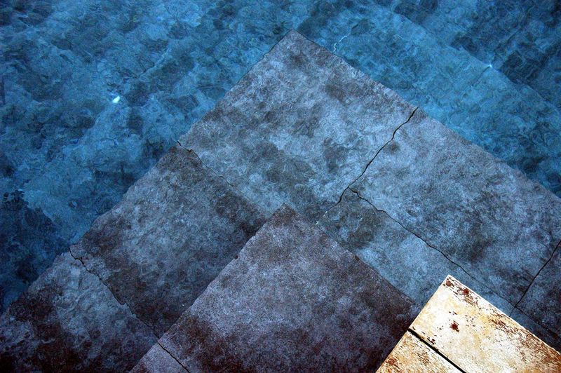 High angle view of water in swimming pool