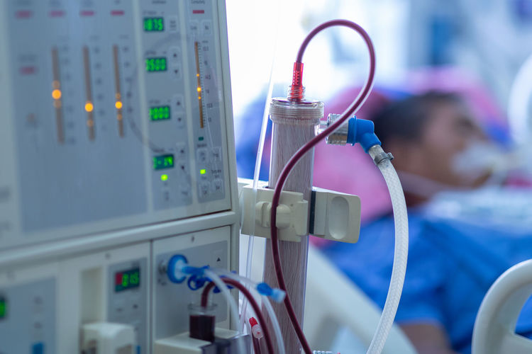 Close-up of medial equipment in hospital