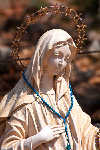 Close-up of virgin mary statue