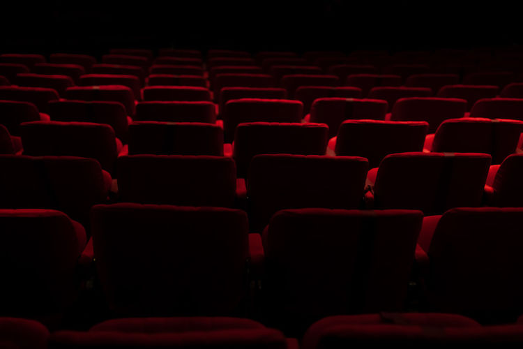 Full frame shot of empty theater