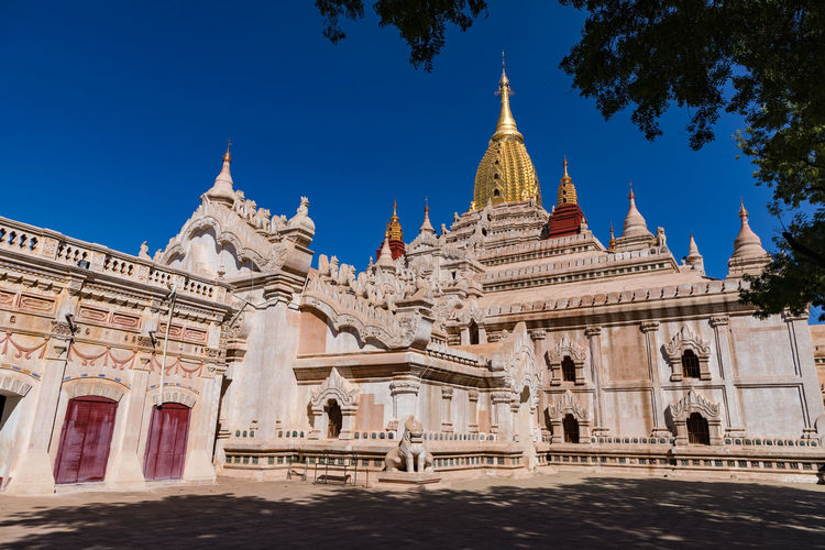 The ornate ananda temple in bagan is part of the important world heritage site in myanmar